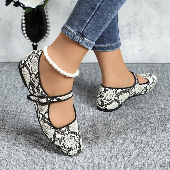 Cushioned Insole Classic Mary Jane Ballet Flat Adjustable Ankle Strap - Picture 4 of 11